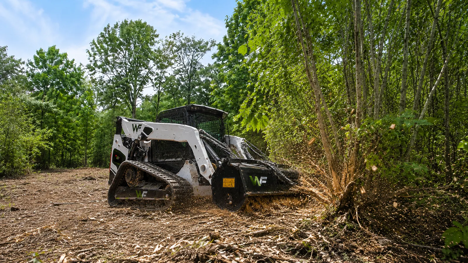 After — same location cleared and mulched by Wildwood Forge, ready to use